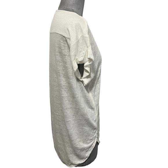 Mod-O-Doc 100% Linen Short Sleeve Tunic Length Tee Size L - Picture 4 of 7